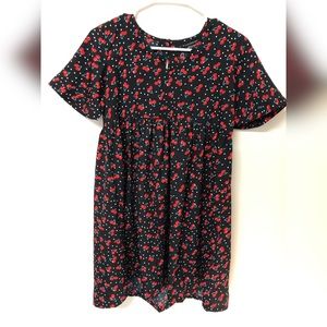 Cherry Print Smock Dress